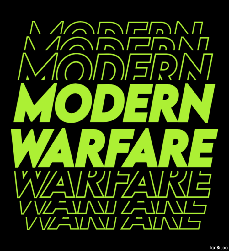 Modern Warfare Efekt tekstowy