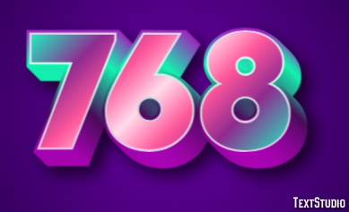 768 Text Effect