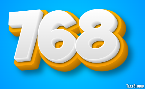 768 Text Effect