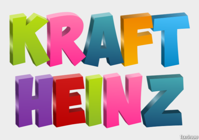 Kraft Heinz Эффект текста