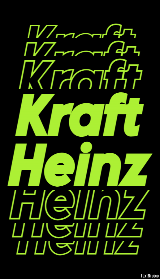 Kraft Heinz Efecto de texto