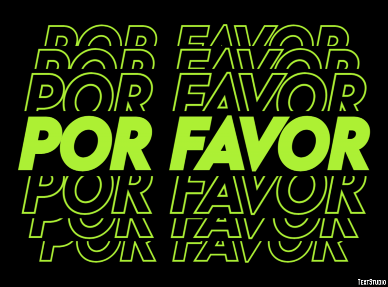Por favor Efeito do texto