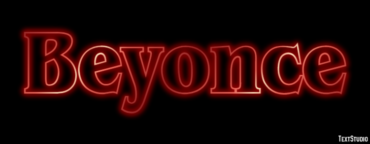 Beyonce Efecto de texto y diseño de logotipos Tendencia