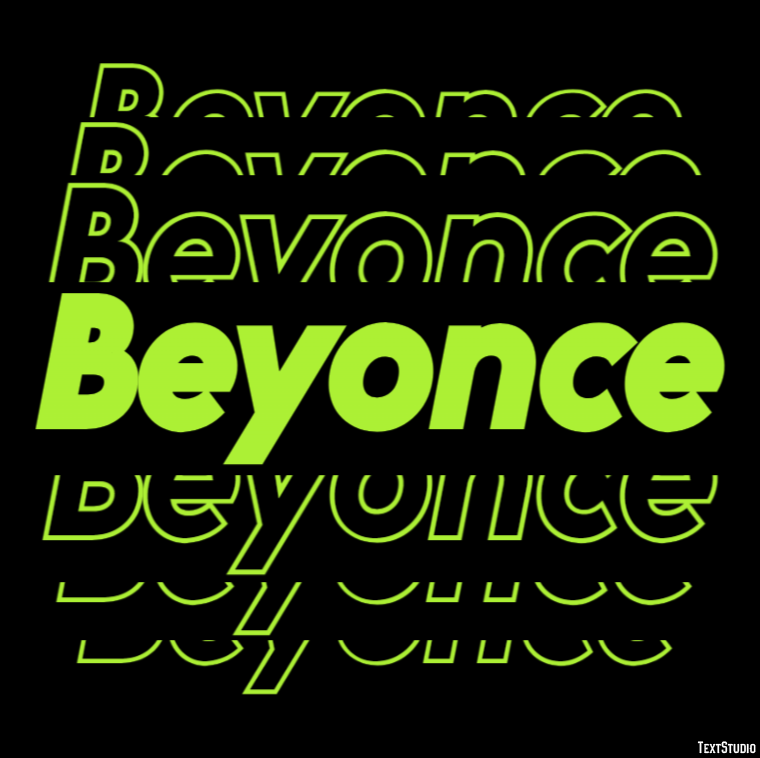 Beyonce Efecto de texto y diseño de logotipos Tendencia