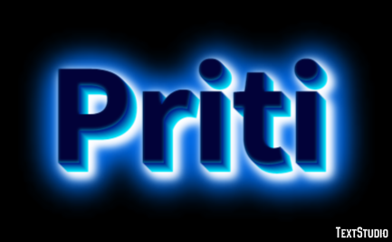 Priti Tekst effect