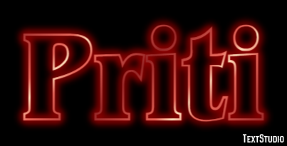 Priti Tekst effect