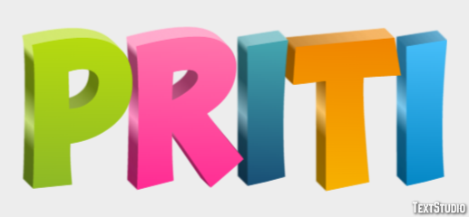 Priti Tekst effect