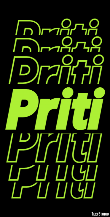 Priti Tekst effect