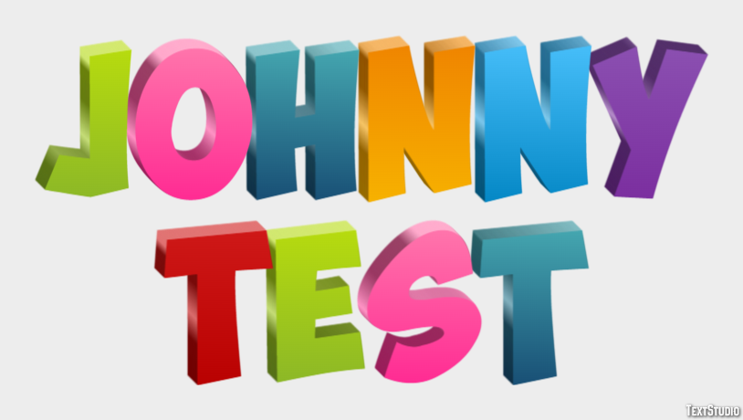 Johnny Test Text effect
