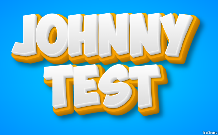 Johnny Test Text Effect