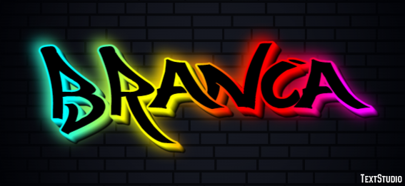 Branca Efeito de texto
