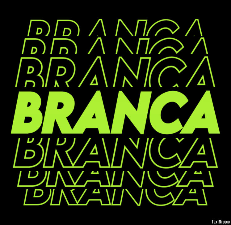 Branca Efeito de texto