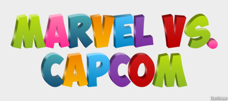 Marvel vs. Capcom Efekt tekstowy