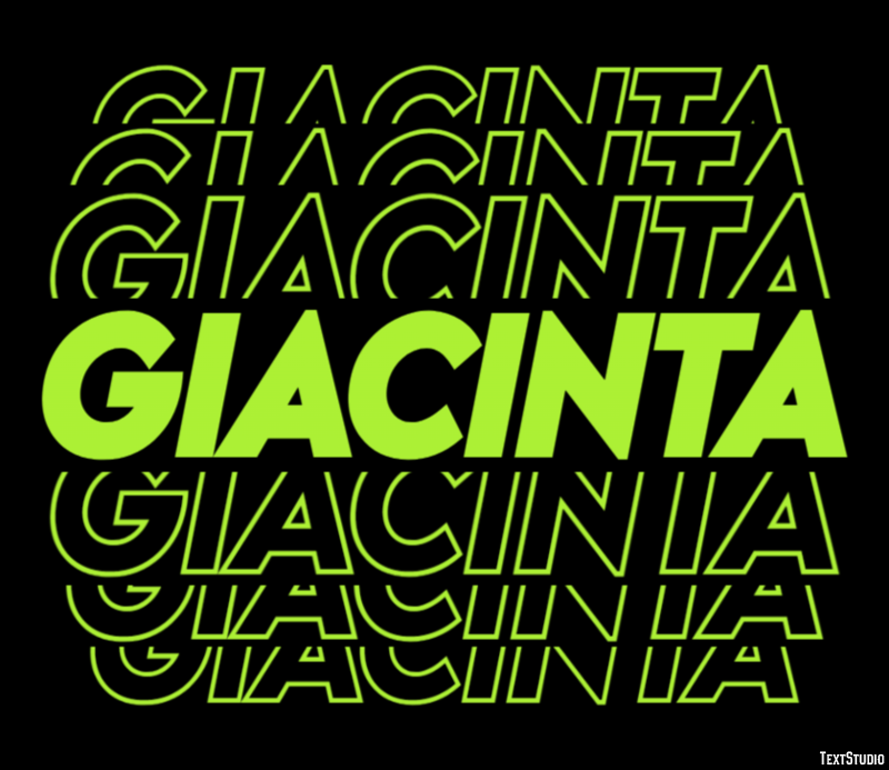 Giacinta Effetto testo
