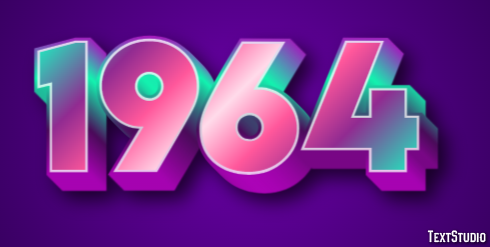 1964 Efeito de texto
