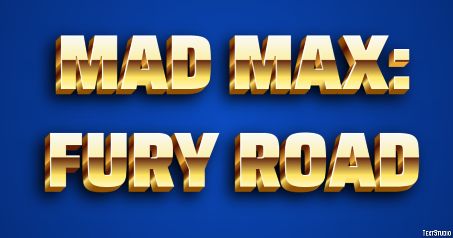 Mad Max: Fury Road テキスト効果
