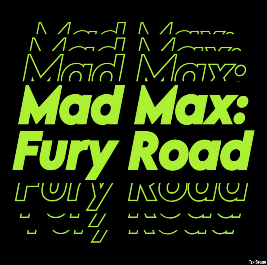 Mad Max: Fury Road テキスト効果