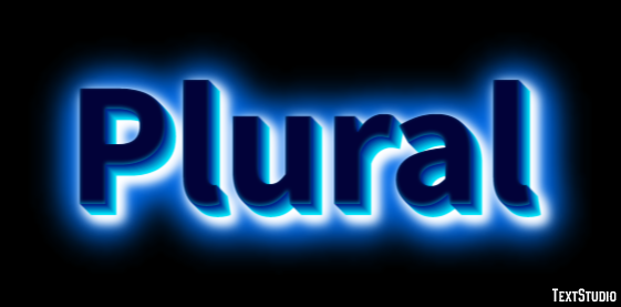 Plural Efeito de texto