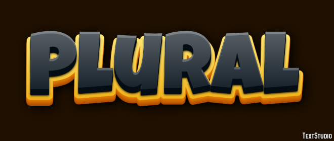 Plural Efeito de texto