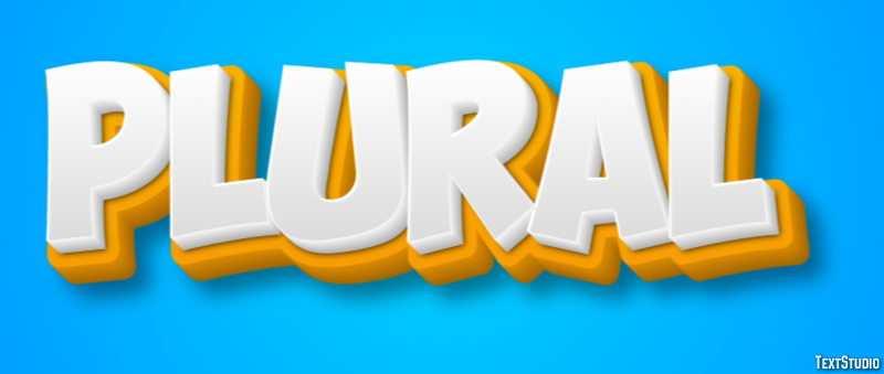 Plural Efeito de texto