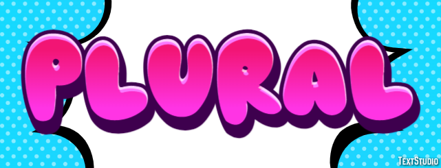 Plural Efeito de texto