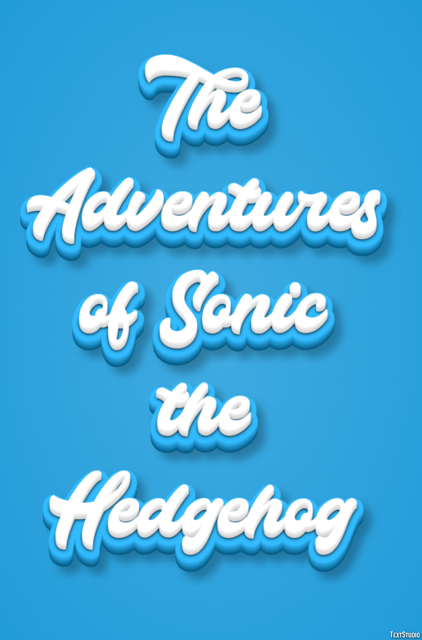 The Adventures of Sonic the Hedgehog Text Effect