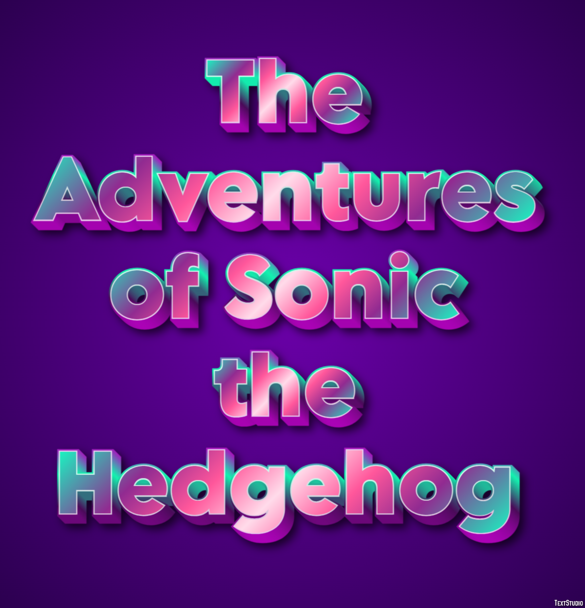 The Adventures of Sonic the Hedgehog Text Effect