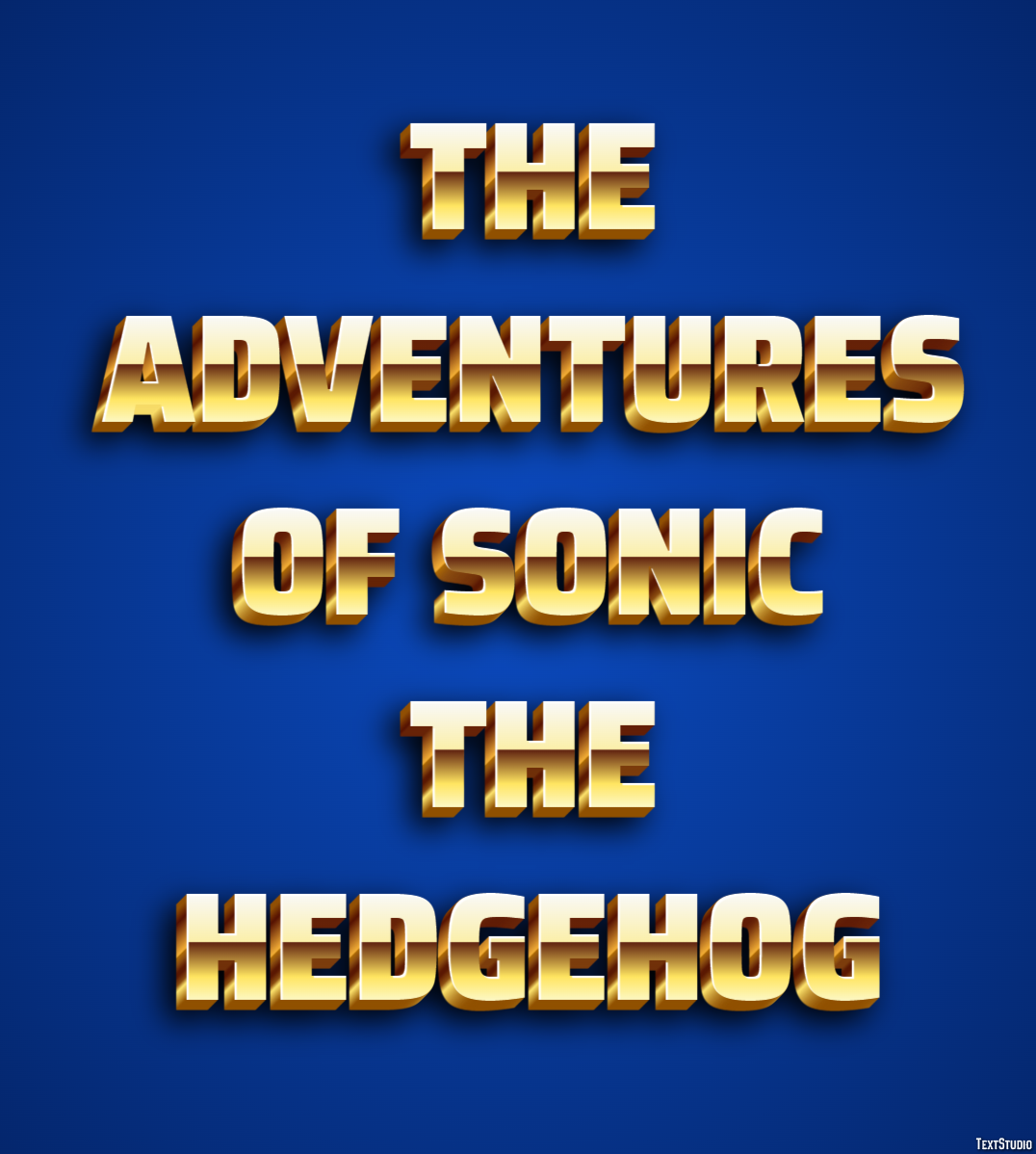 The Adventures of Sonic the Hedgehog Text Effect
