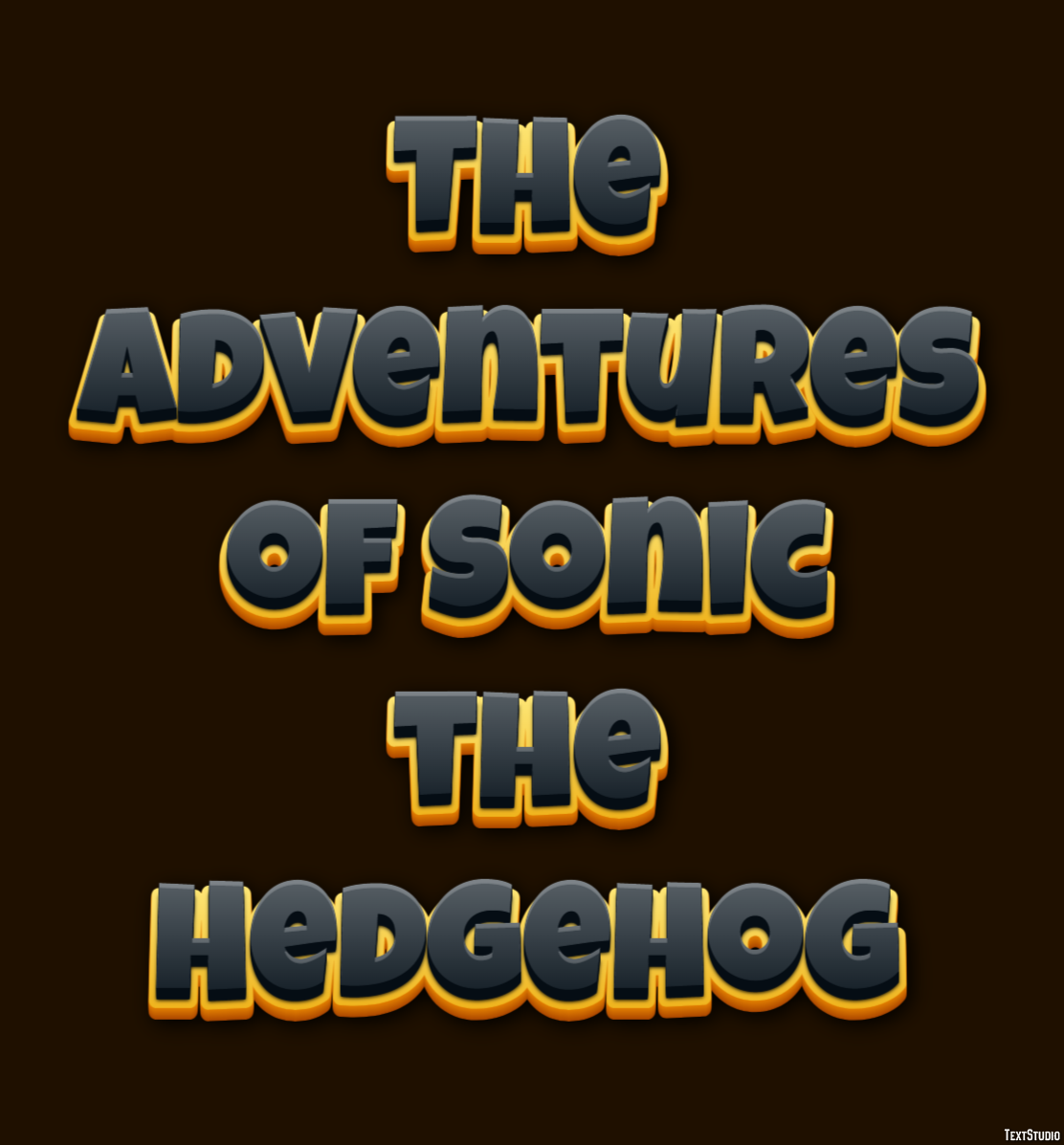 The Adventures of Sonic the Hedgehog Text Effect