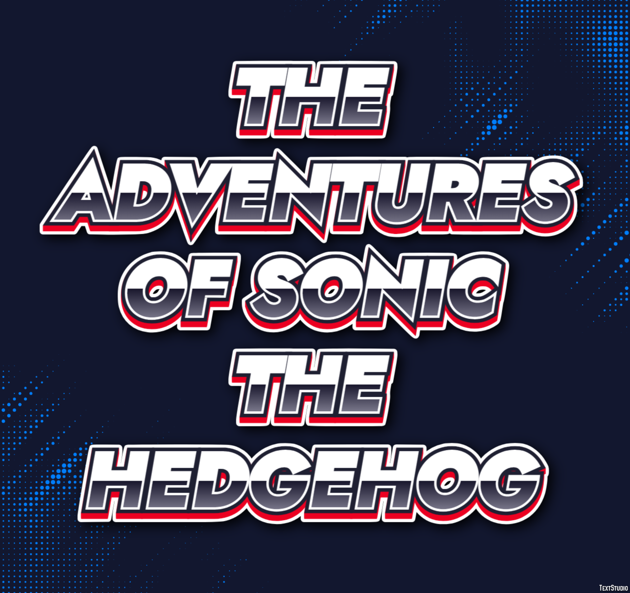 The Adventures of Sonic the Hedgehog Text Effect