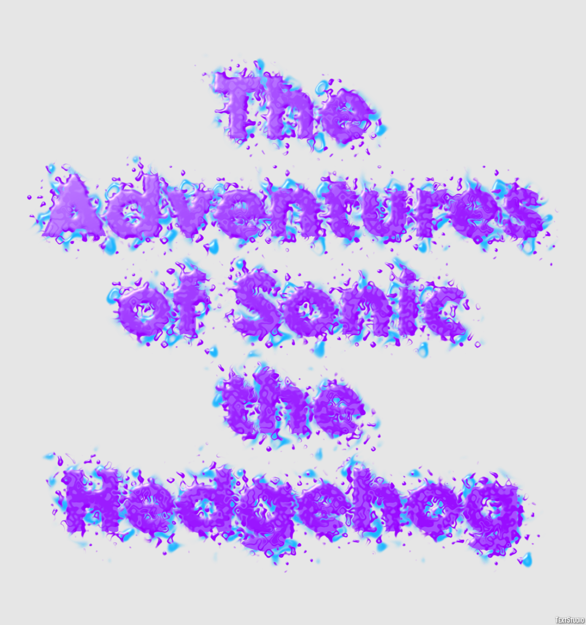 The Adventures of Sonic the Hedgehog Text effect