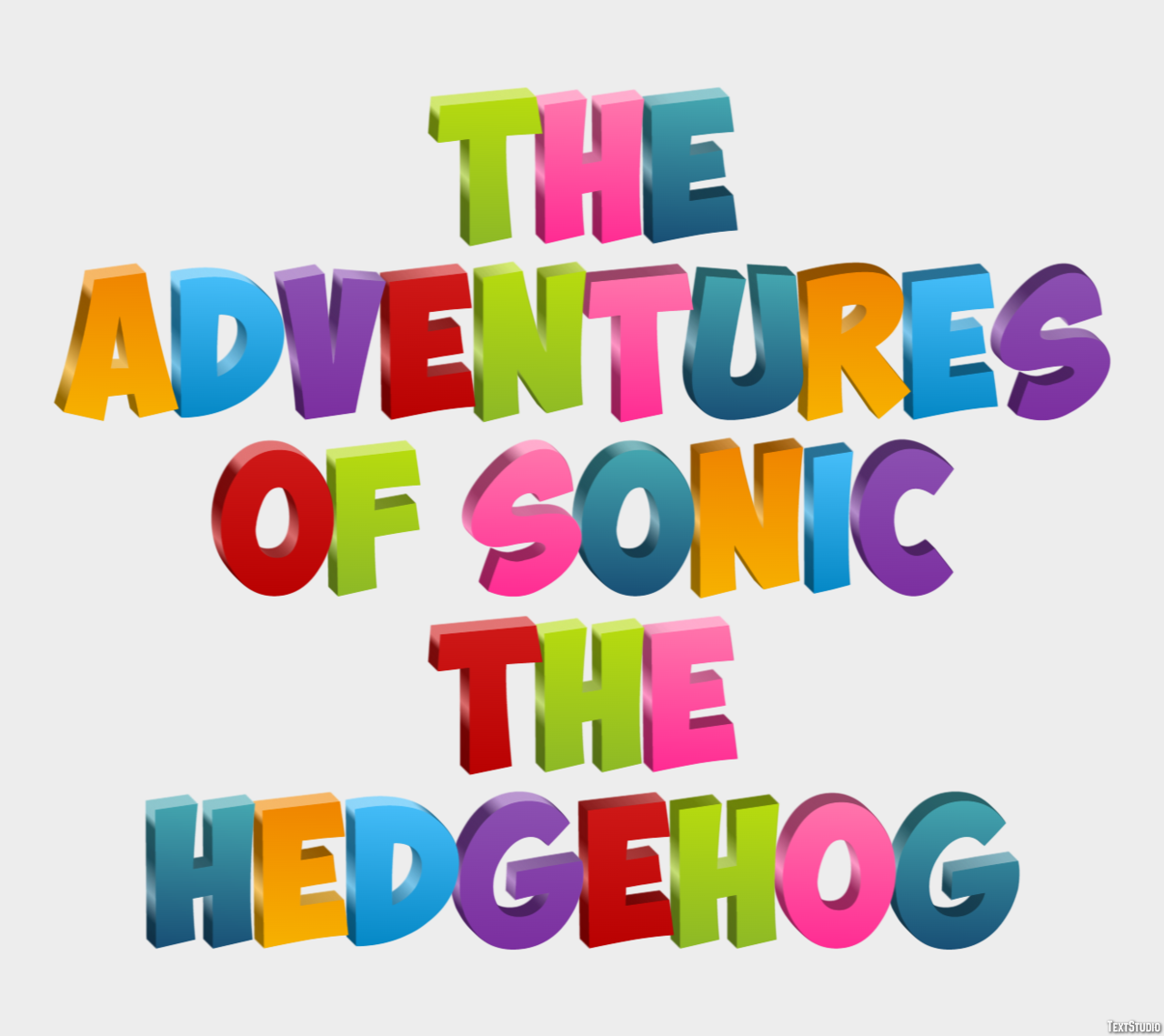 The Adventures of Sonic the Hedgehog Text Effect