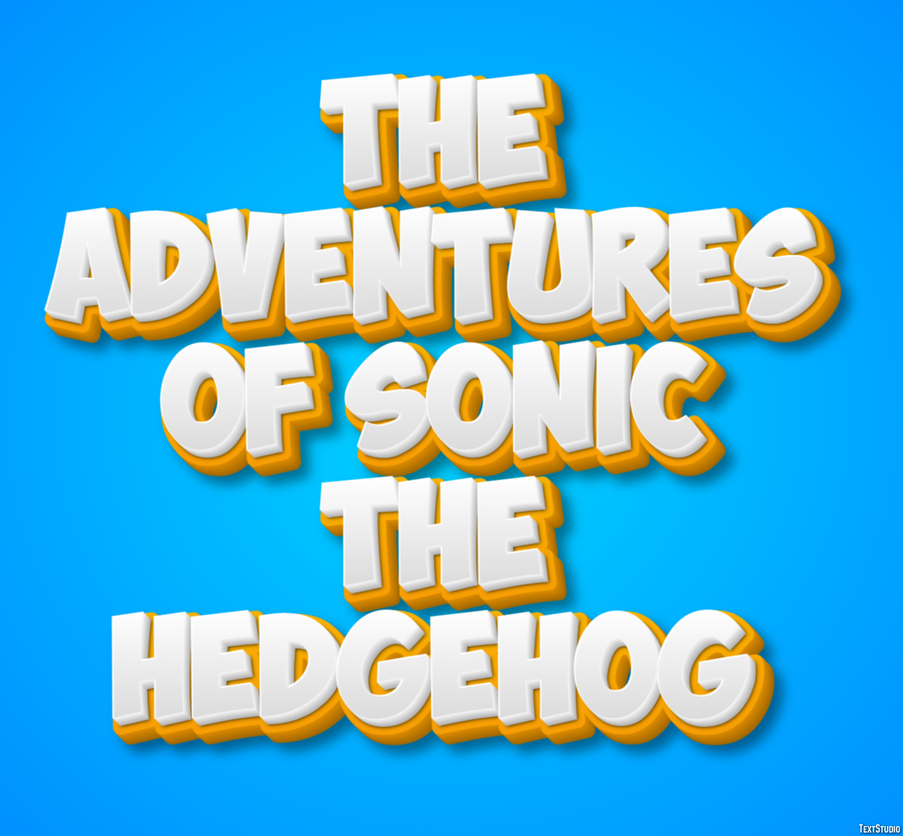 The Adventures of Sonic the Hedgehog Text Effect