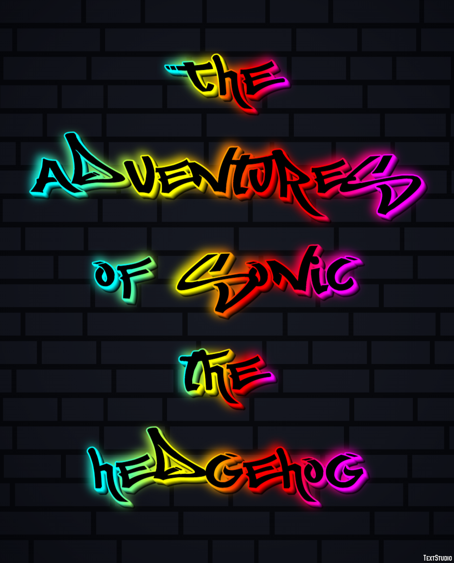 The Adventures of Sonic the Hedgehog Text Effect