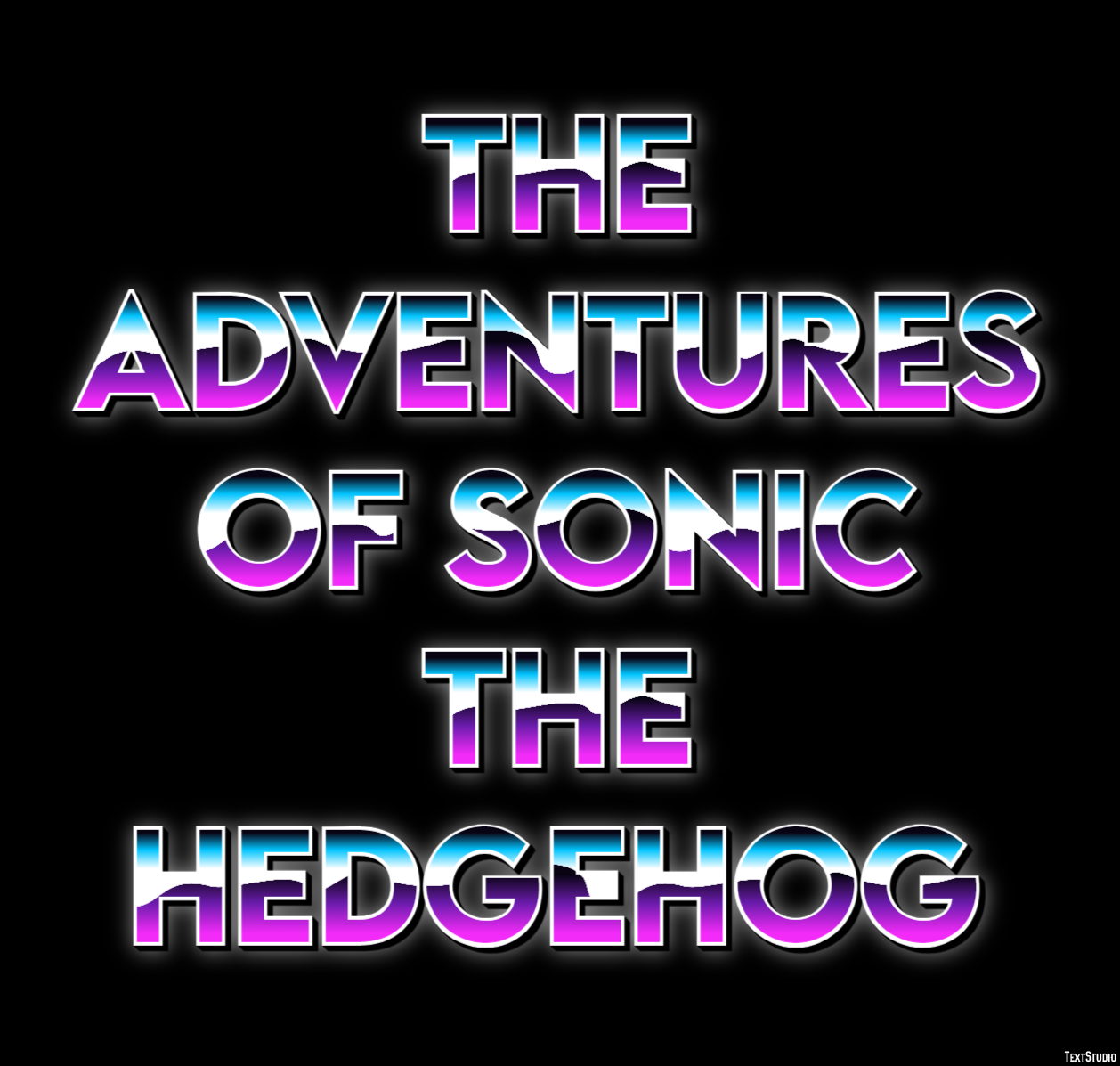 The Adventures of Sonic the Hedgehog Text Effect