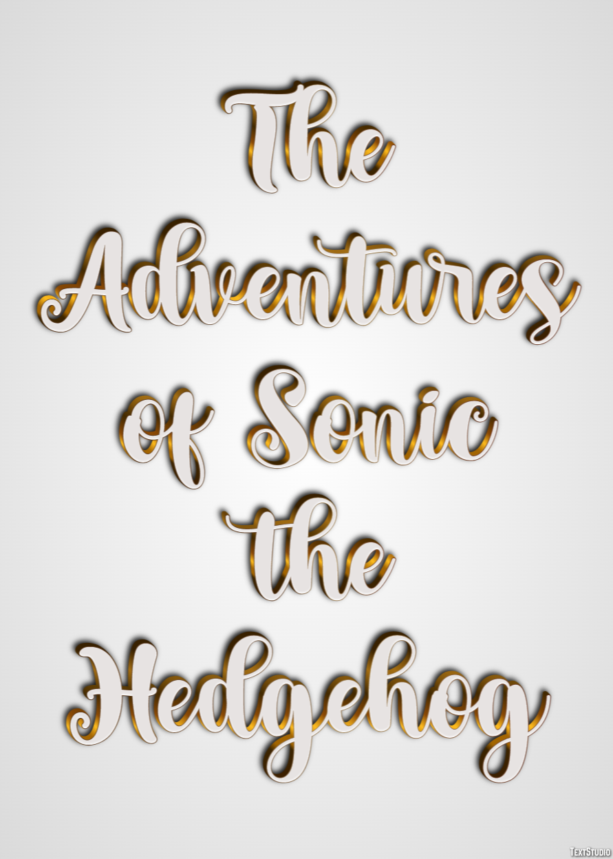 The Adventures of Sonic the Hedgehog Text Effect