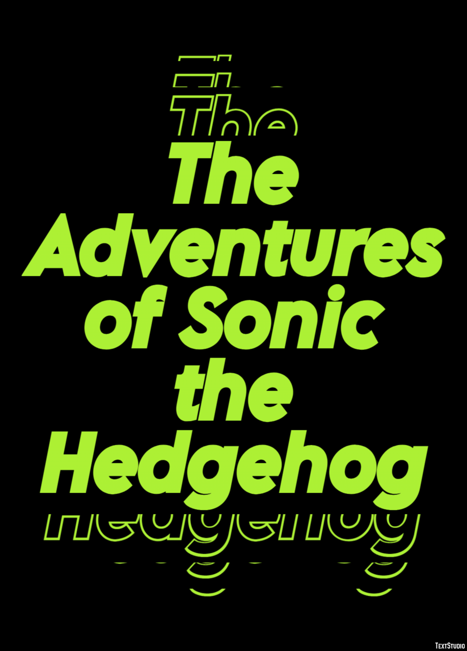 The Adventures of Sonic the Hedgehog Text Effect