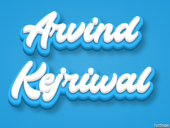 Arvind Kejriwal Texteffekt