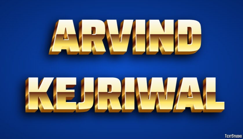 Arvind Kejriwal Text Effect