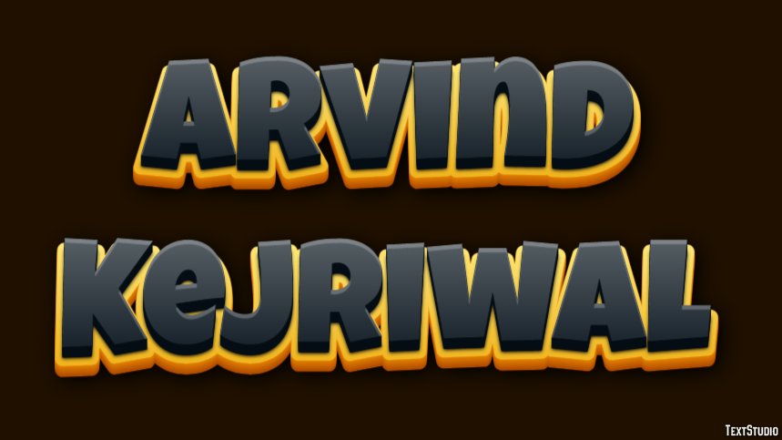 Arvind Kejriwal Text Effect