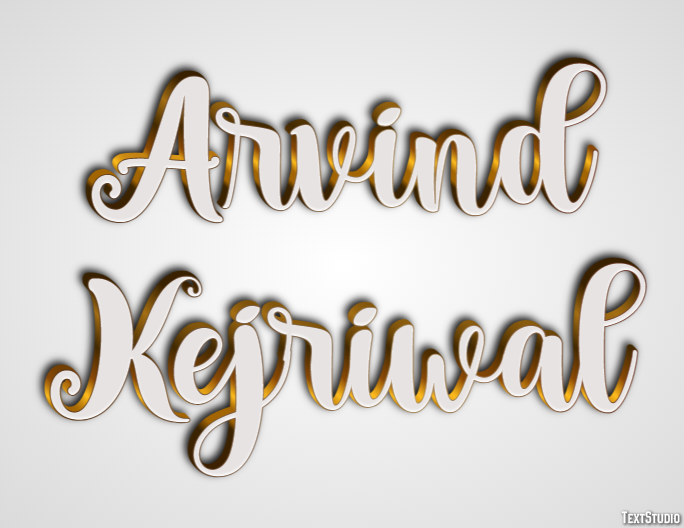 Arvind Kejriwal Text Effect