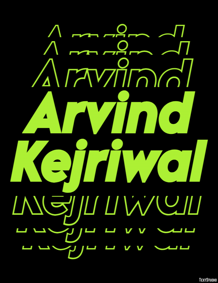 Arvind Kejriwal テキスト効果