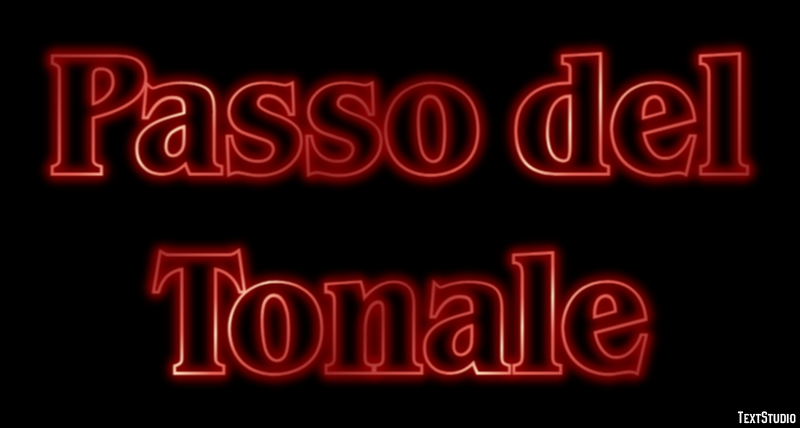 Passo del Tonale Efekt tekstowy
