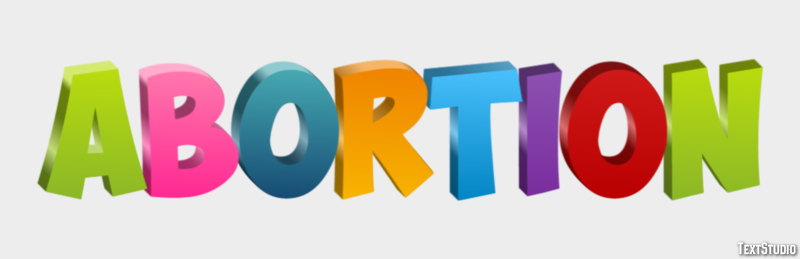 Abortion Text effect