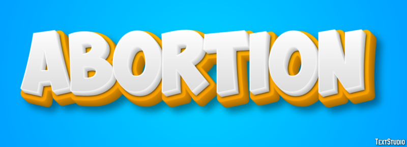 Abortion Text Effect