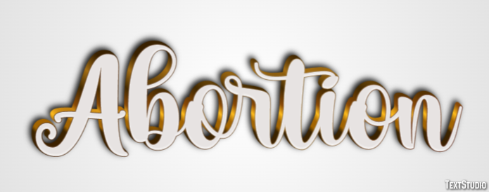 Abortion Text Effect