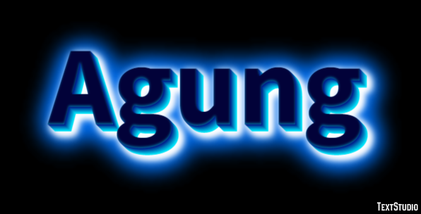 Agung Effetto testo