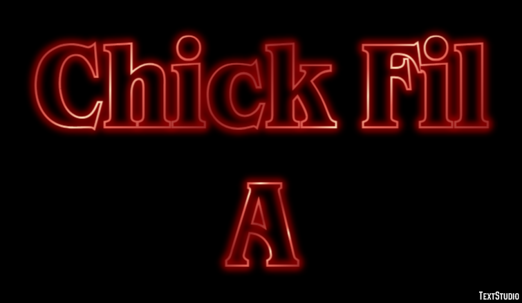 Chick Fil A テキスト効果