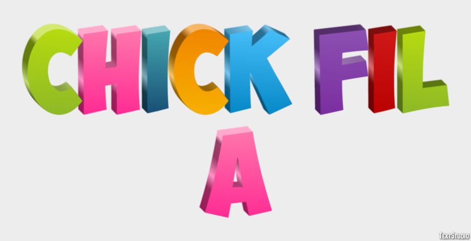 Chick Fil A テキスト効果