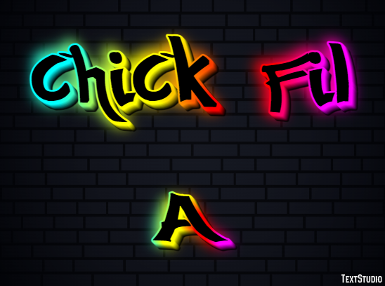 Chick Fil A Texteffekt
